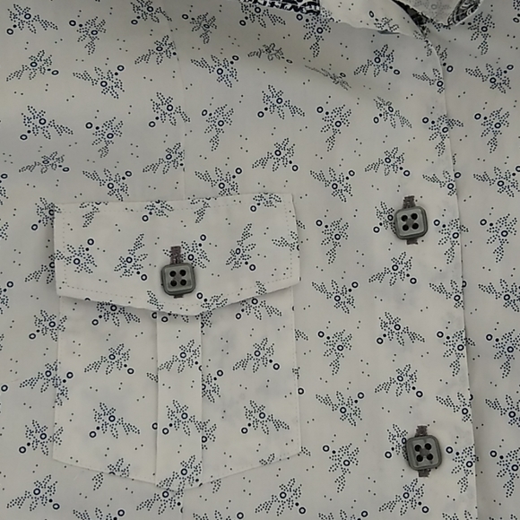 Jared Lang Long Sleeve Cotton Print Shirt - Picture 8 of 8